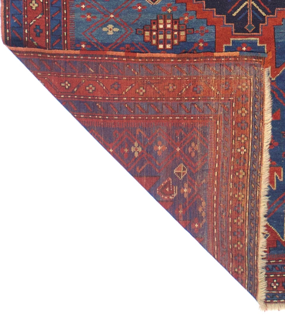 Antique Caucasian Kazak Rug 4'9" x 7' 2"