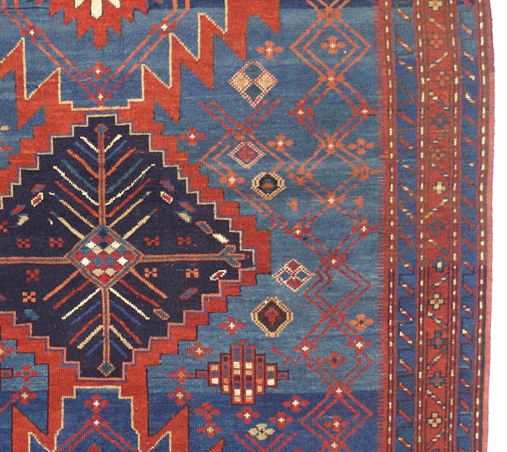 Antique Caucasian Kazak Rug 4'9" x 7' 2"