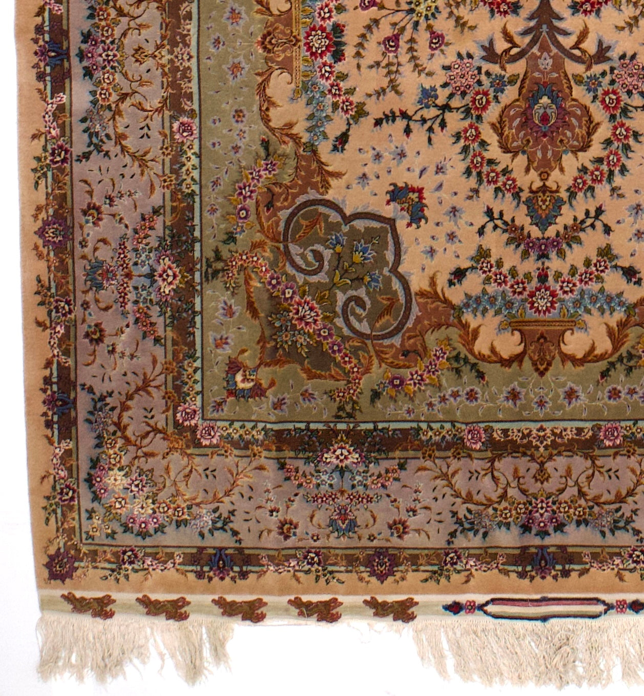 Extremely Fine  Tabriz Signed by Master Weaver Rug 6'5" x 10' 7"