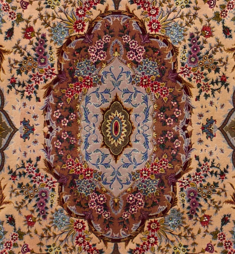 Extremely Fine  Tabriz Signed by Master Weaver Rug 6'5" x 10' 7"