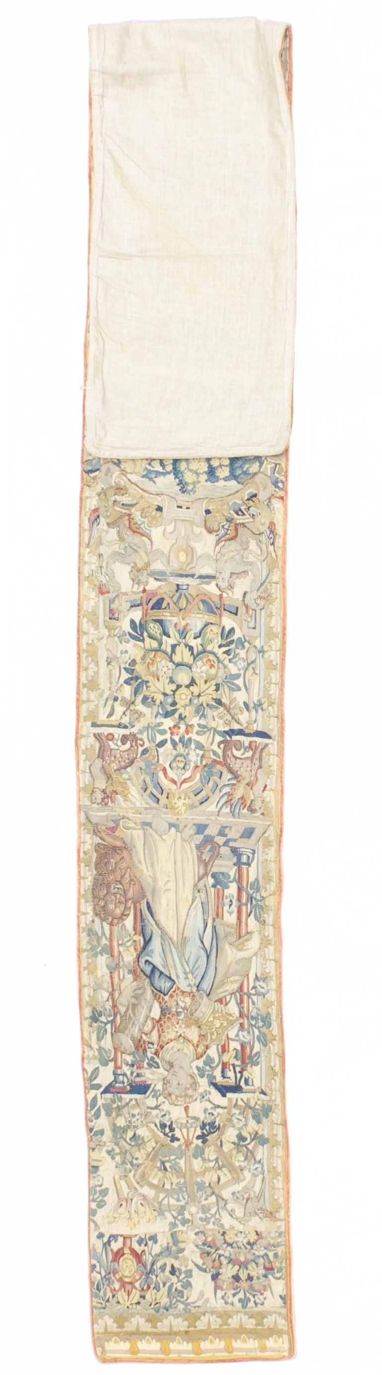 Antique Tapestry Panel (one of pair) 1' 2" x 10' 9''