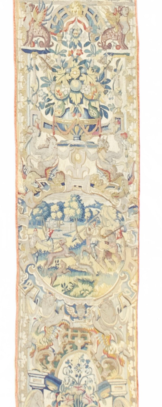 Antique Tapestry Panel (one of pair) 1' 2" x 10' 9''