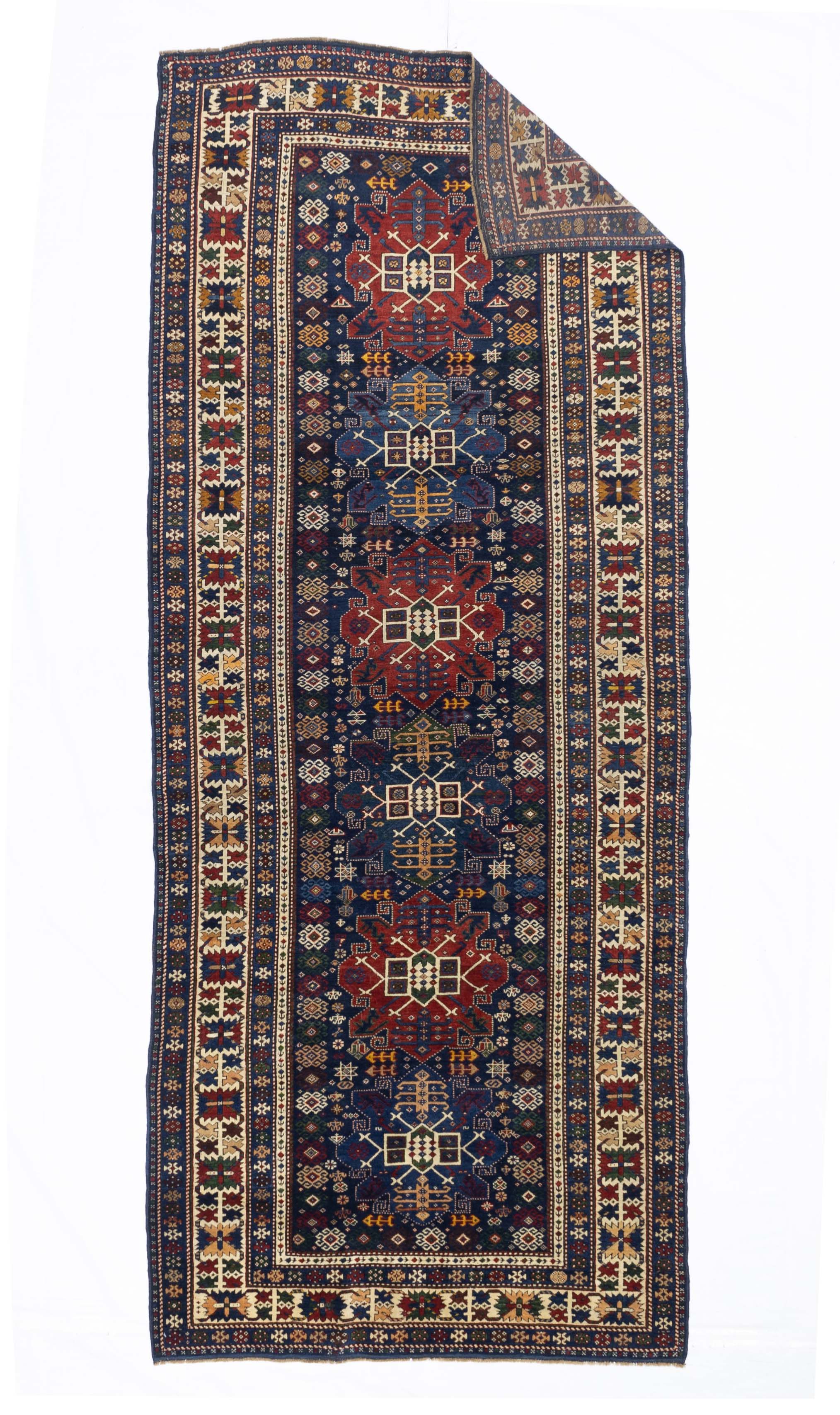 Antique Caucasian Shirvan Rug 4'1" x 9' 10''
