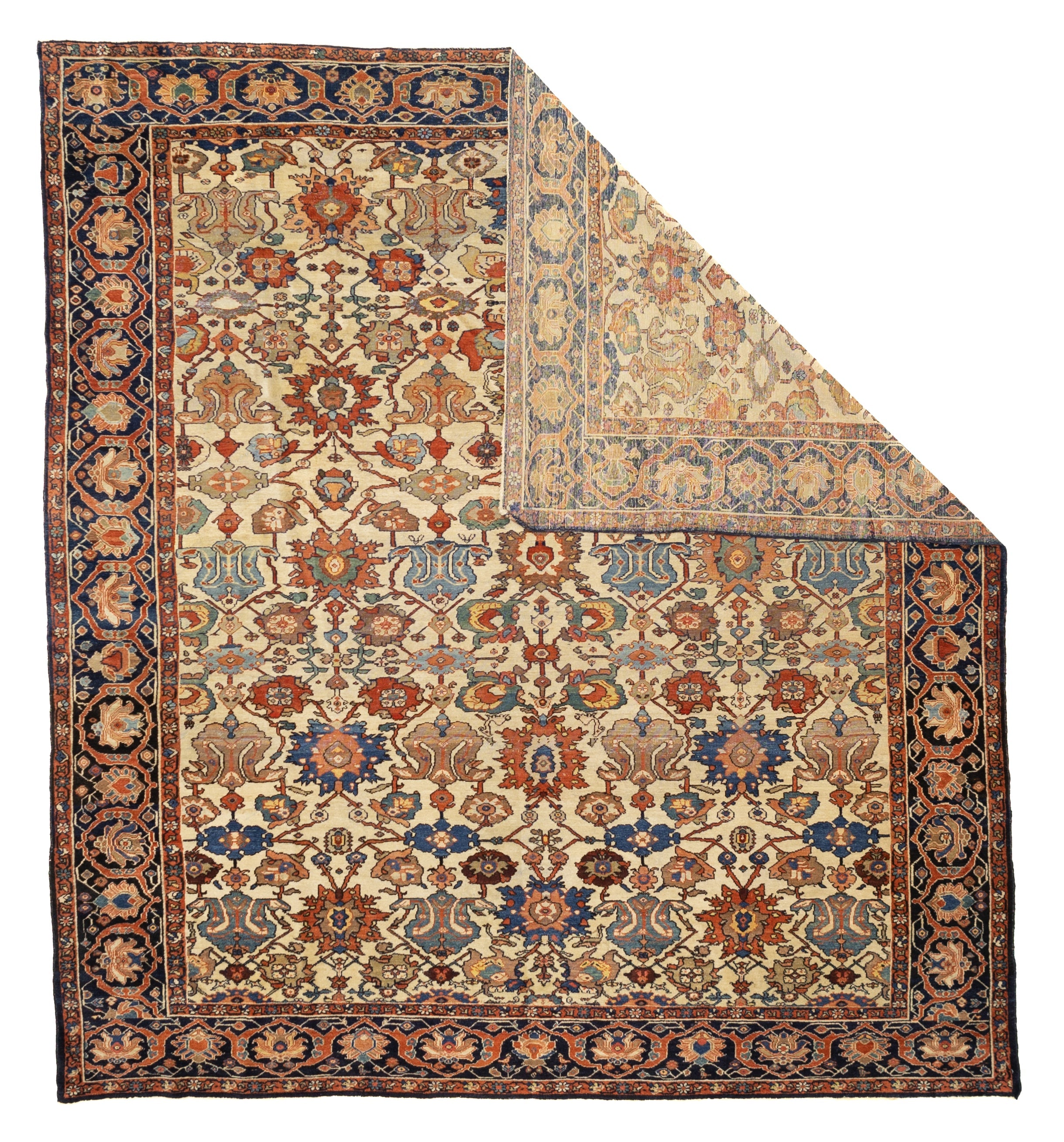 Antique  Farahan Rug 8'6" x 9' 5''