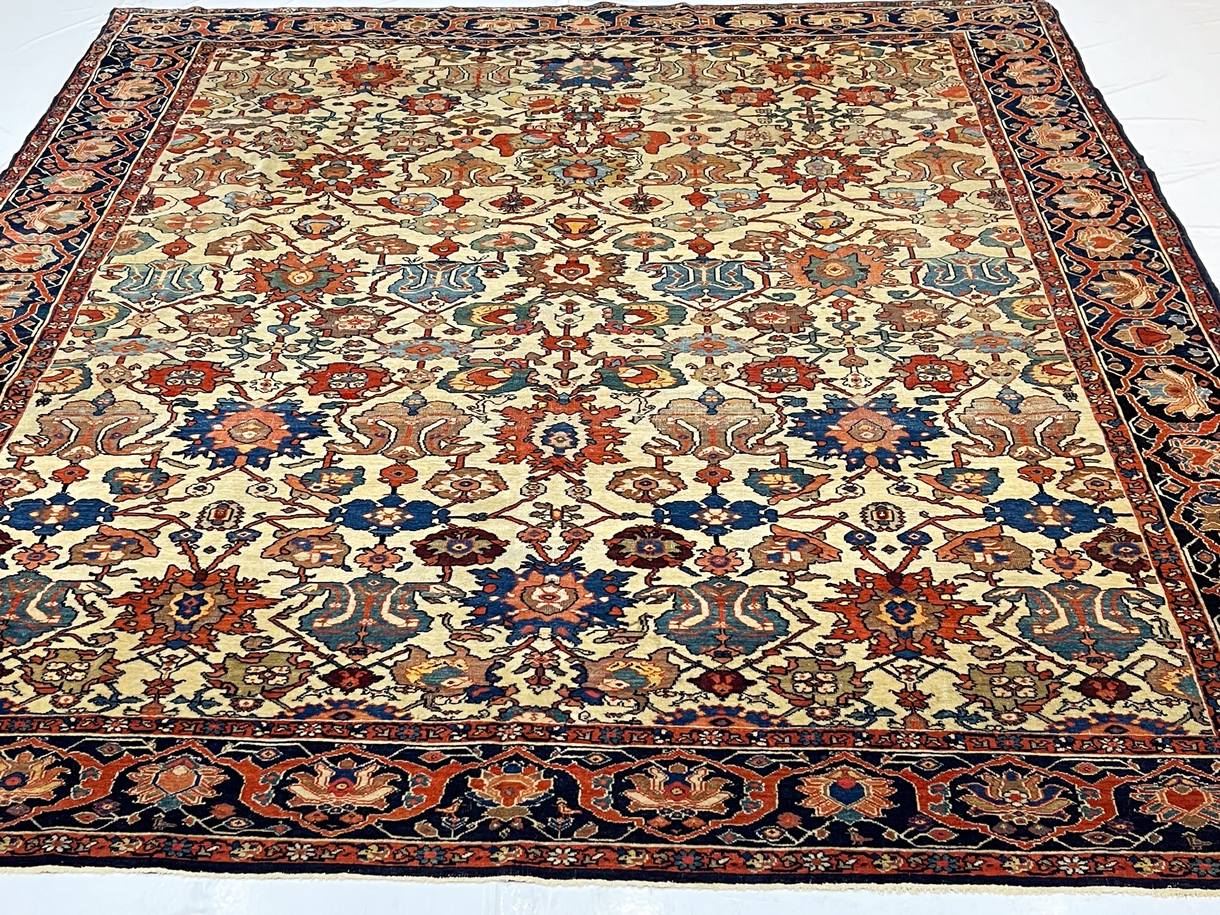 Antique  Farahan Rug 8'6" x 9' 5''