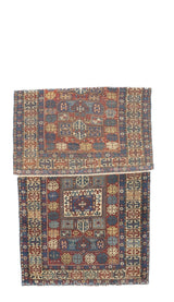 Antique Caucasian Kuba Rug 3' 7'' x 7' 7"
