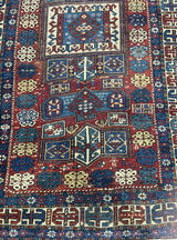 Antique Caucasian Kuba Rug 3' 7'' x 7' 7"
