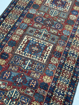 Antique Caucasian Kuba Rug 3' 7'' x 7' 7"