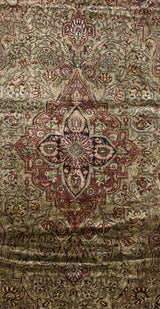 Extremely Fine Antique Silk  Mohtasham Kashan Woven by a master weaver Rug 4'7" x 7' 2"