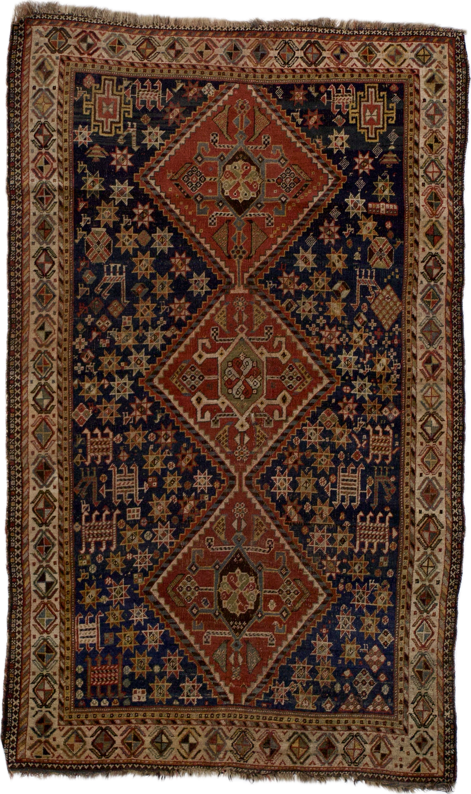 Antique Qashqai Rug 4' 5" x 7' 2"