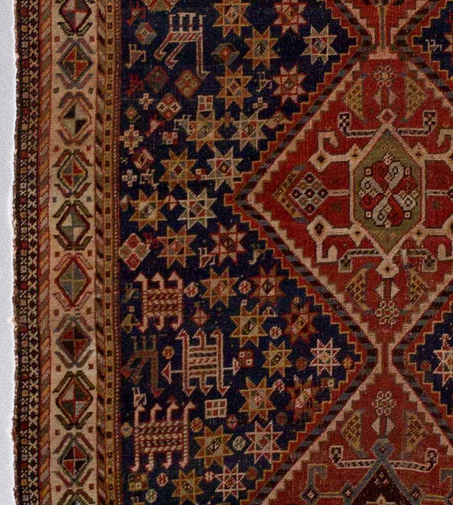 Antique Qashqai Rug 4' 5" x 7' 2"