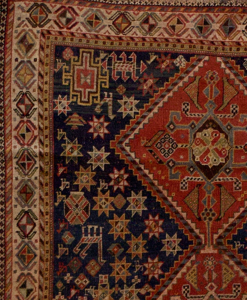 Antique Qashqai Rug 4' 5" x 7' 2"