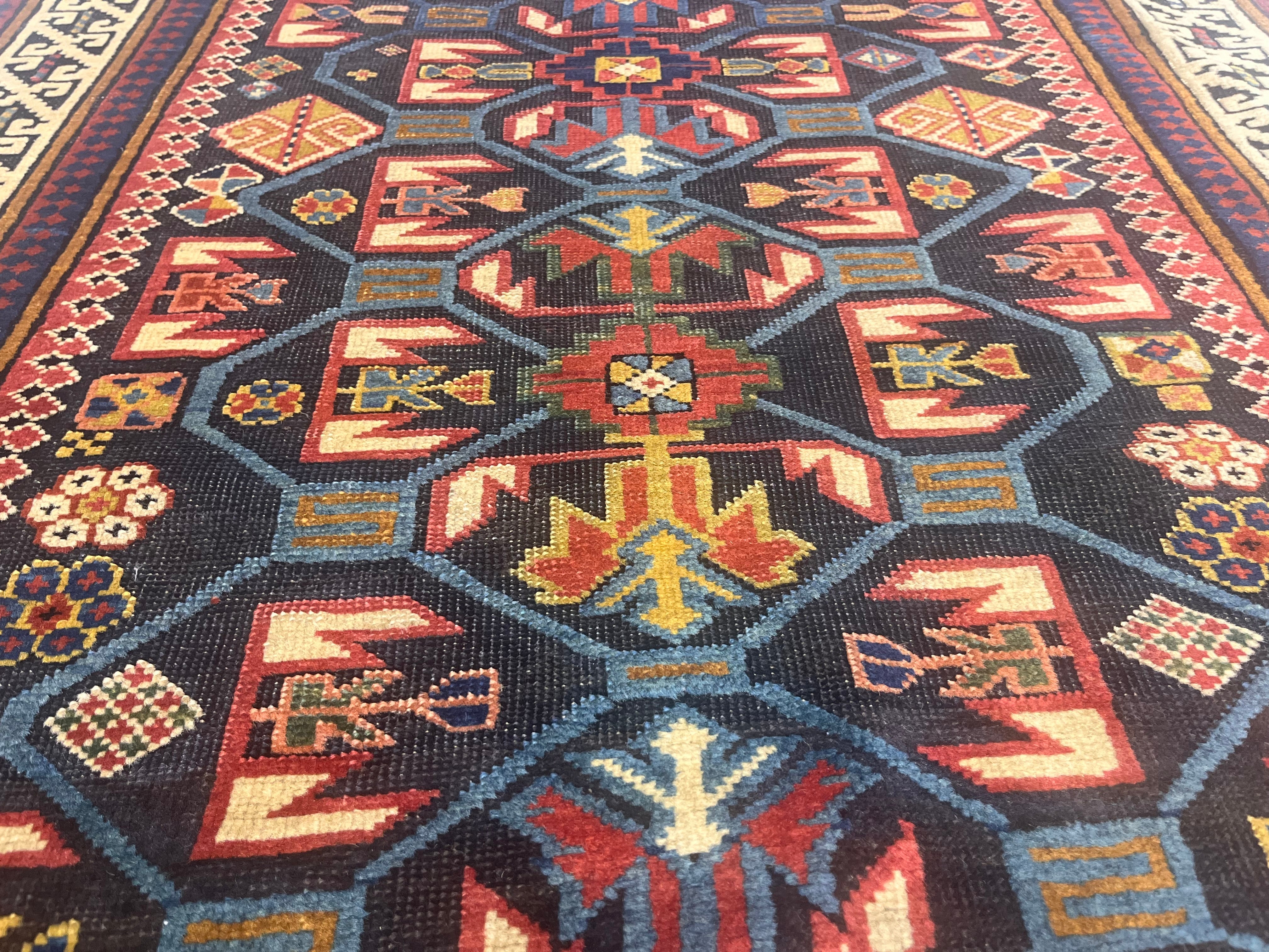 Fine Antique Zeyhur Sumak Rug 3'2" x 8' 1''