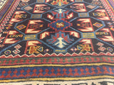 Fine Antique Zeyhur Sumak Rug 3'2" x 8' 1''