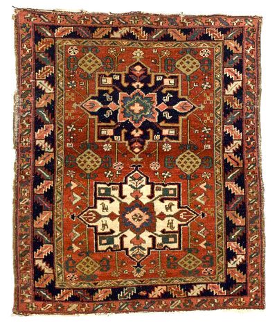 Fine Antique Heriz Karajeh Rug 3' 4