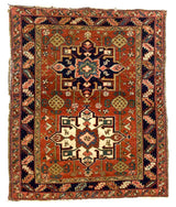 Fine Antique Heriz Karajeh Rug 3' 4" x 4' 2"
