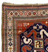 Antique Cloudband Kazak Rug 4' 2" x 7' 4"