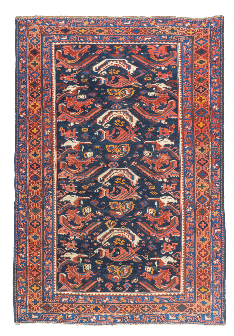 Antique Caucasian Bijov Rug 3'11'' x 5'10''