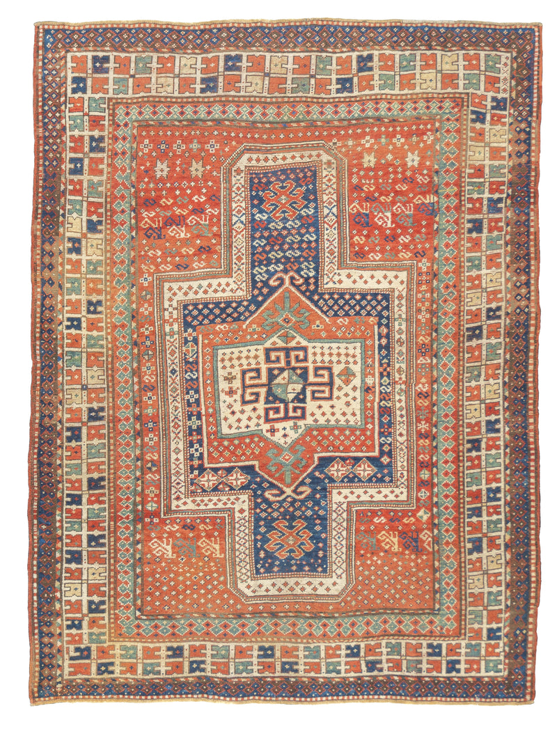Antique Caucasian Kazak Rug 5'1'' x 6'10''