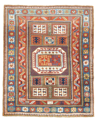 Antique Caucasian Kazak Rug 6'5'' x 7'11''