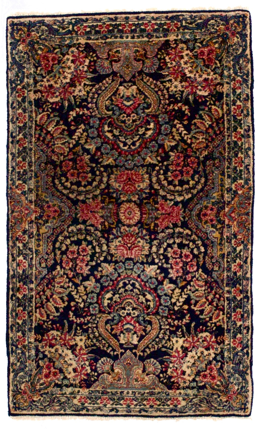 Antique  Lavar Kerman 1 of pair Rug 3' 0" x 5' 0"