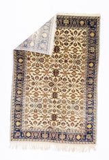 Rare Antique  Silk Farahan Rug 4'4" x 6' 7"