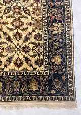 Rare Antique  Silk Farahan Rug 4'4" x 6' 7"