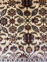 Rare Antique  Silk Farahan Rug 4'4" x 6' 7"