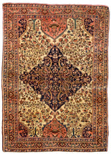 Antique Persian Farahan Sarouk Rug 4'7" x 6' 5"