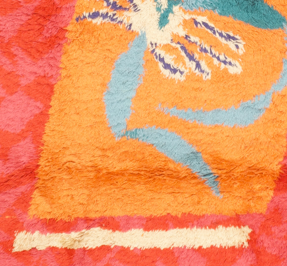Scandinavian Artistic Mid Century Wool Rug 5' 7" x 8' 1"