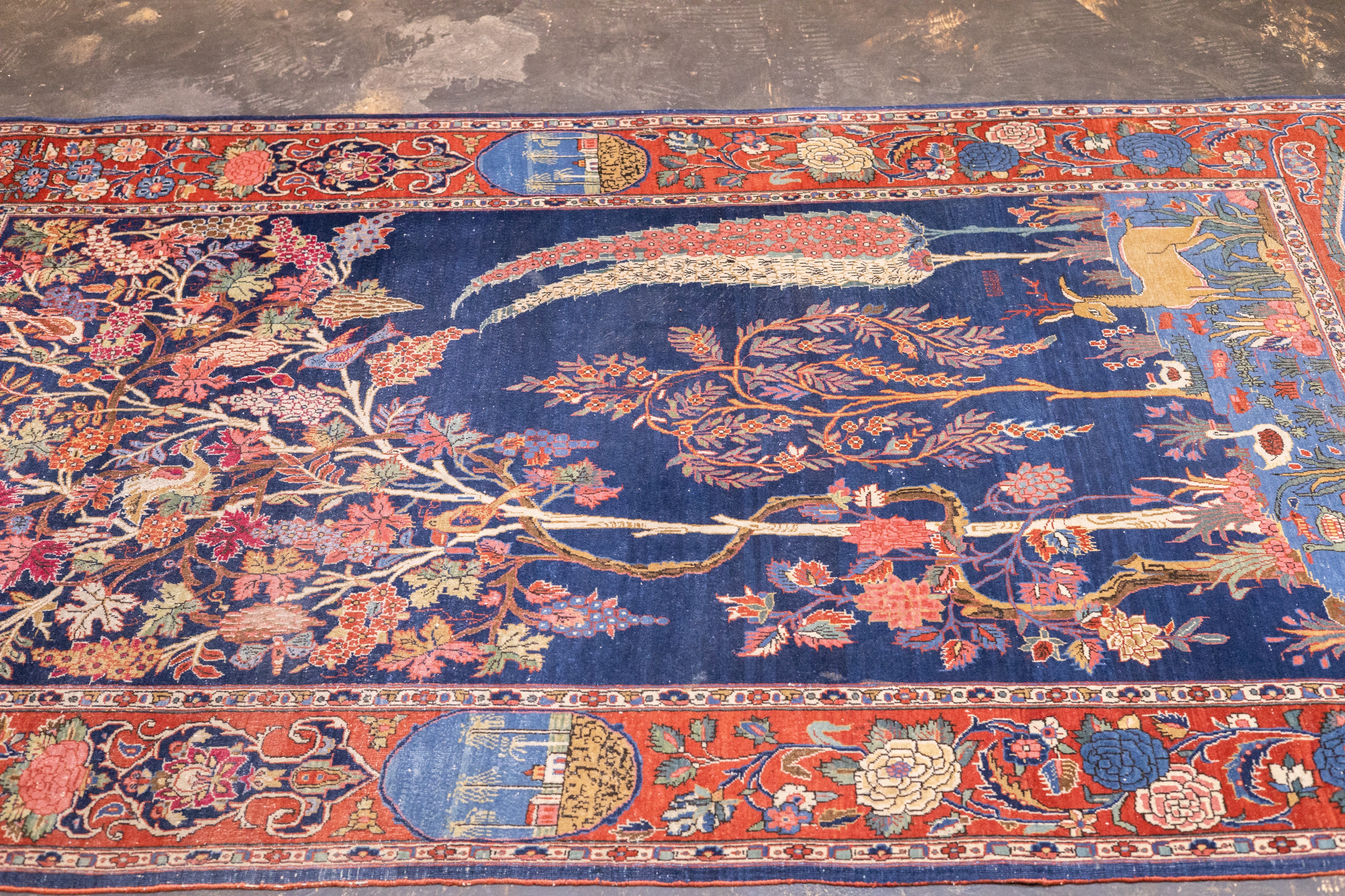 Fine Persian Kashan Rug 4'4" x 7' 1"