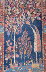 Fine Persian Kashan Rug 4'4" x 7' 1"