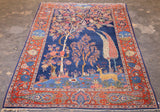 Fine Persian Kashan Rug 4'4" x 7' 1"