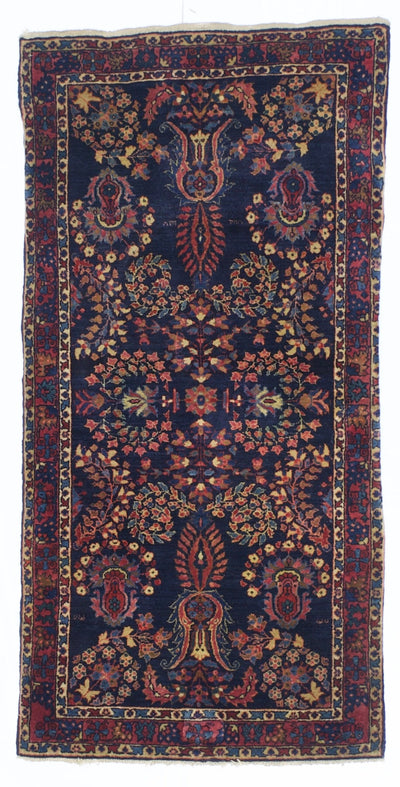 Antique  Mohajeran Sarouk Rug 2' 5'' x 4' 11''