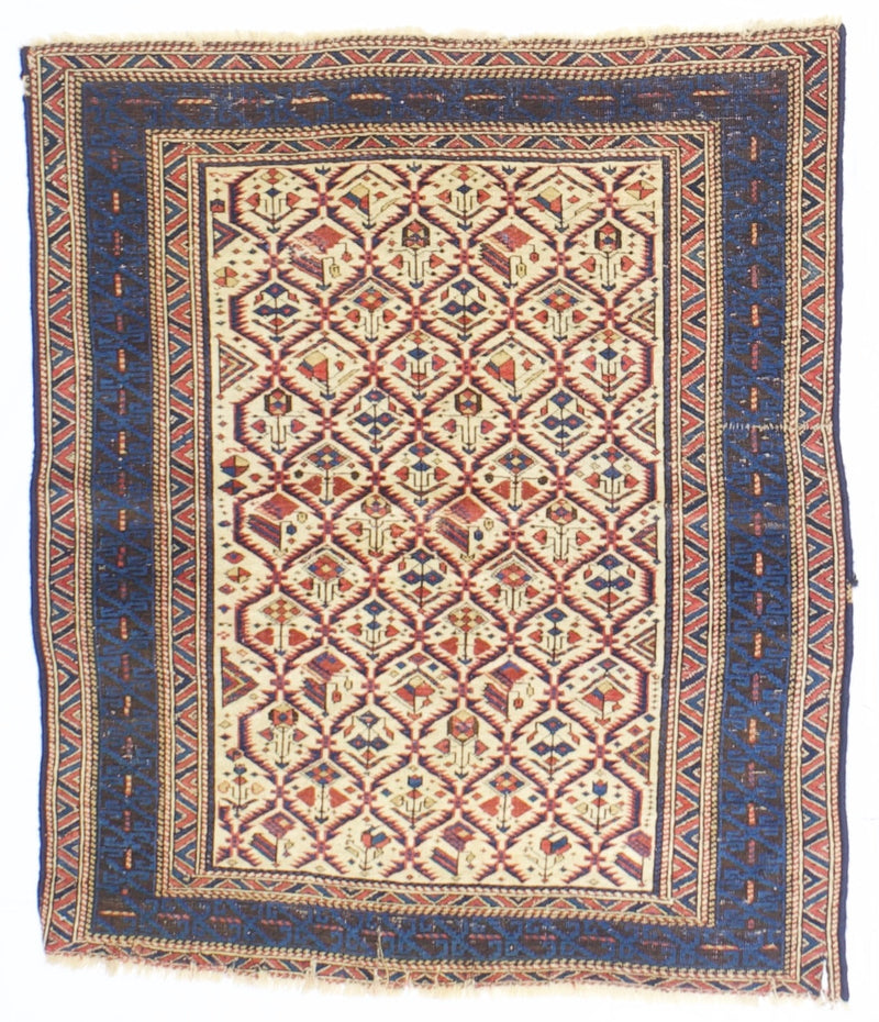 Antique Caucasian Kuba Rug 3'5