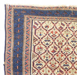 Antique Caucasian Kuba Rug 3'5" x 4' 0"