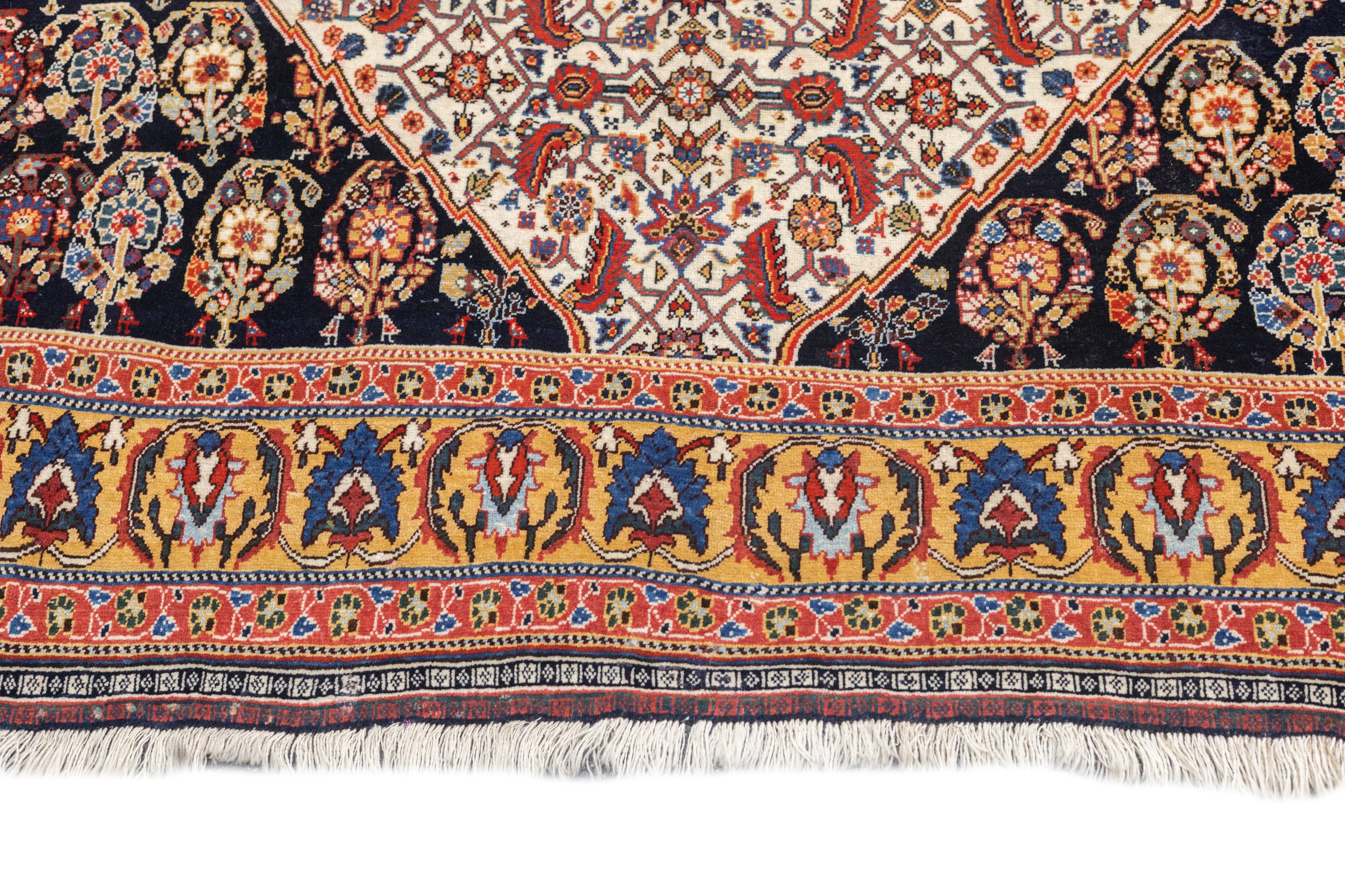 Antique Qashqai Rug 4'3'' x 7'2''