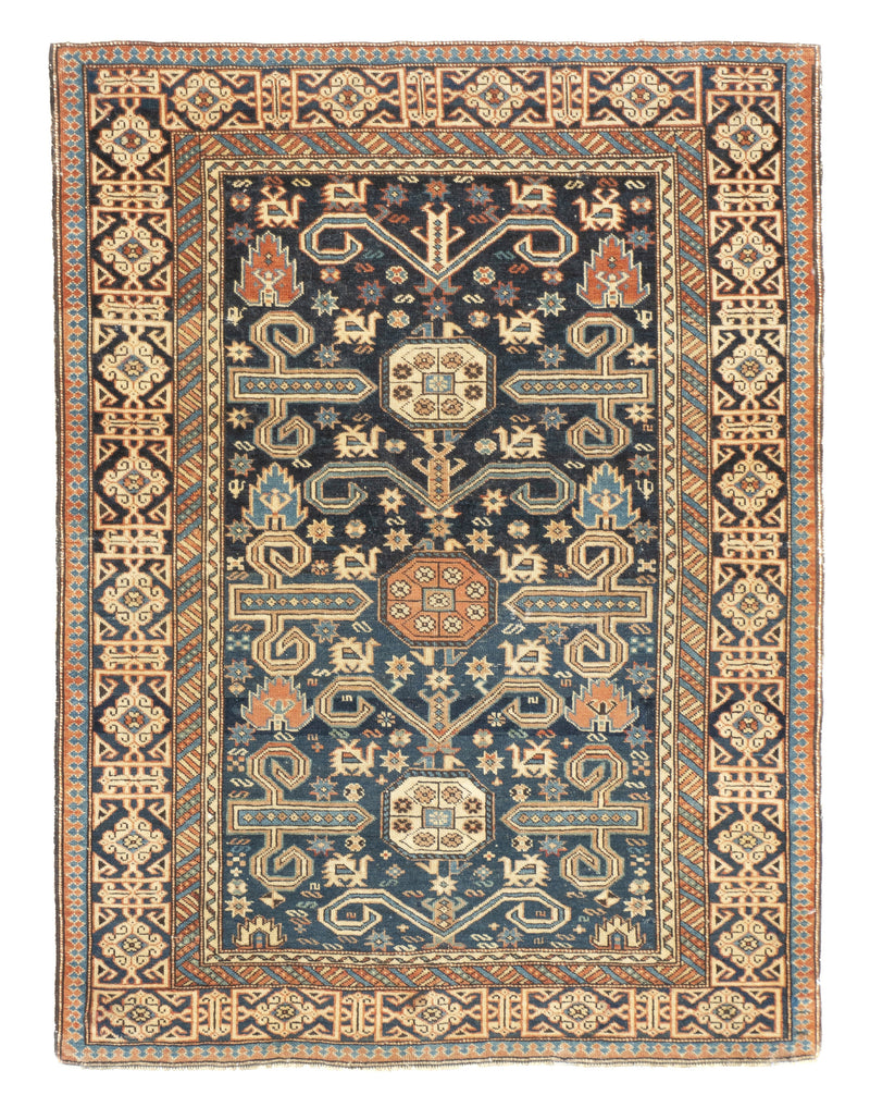 Antique Caucasian Perpedil Rug 3'1'' x 3'11''