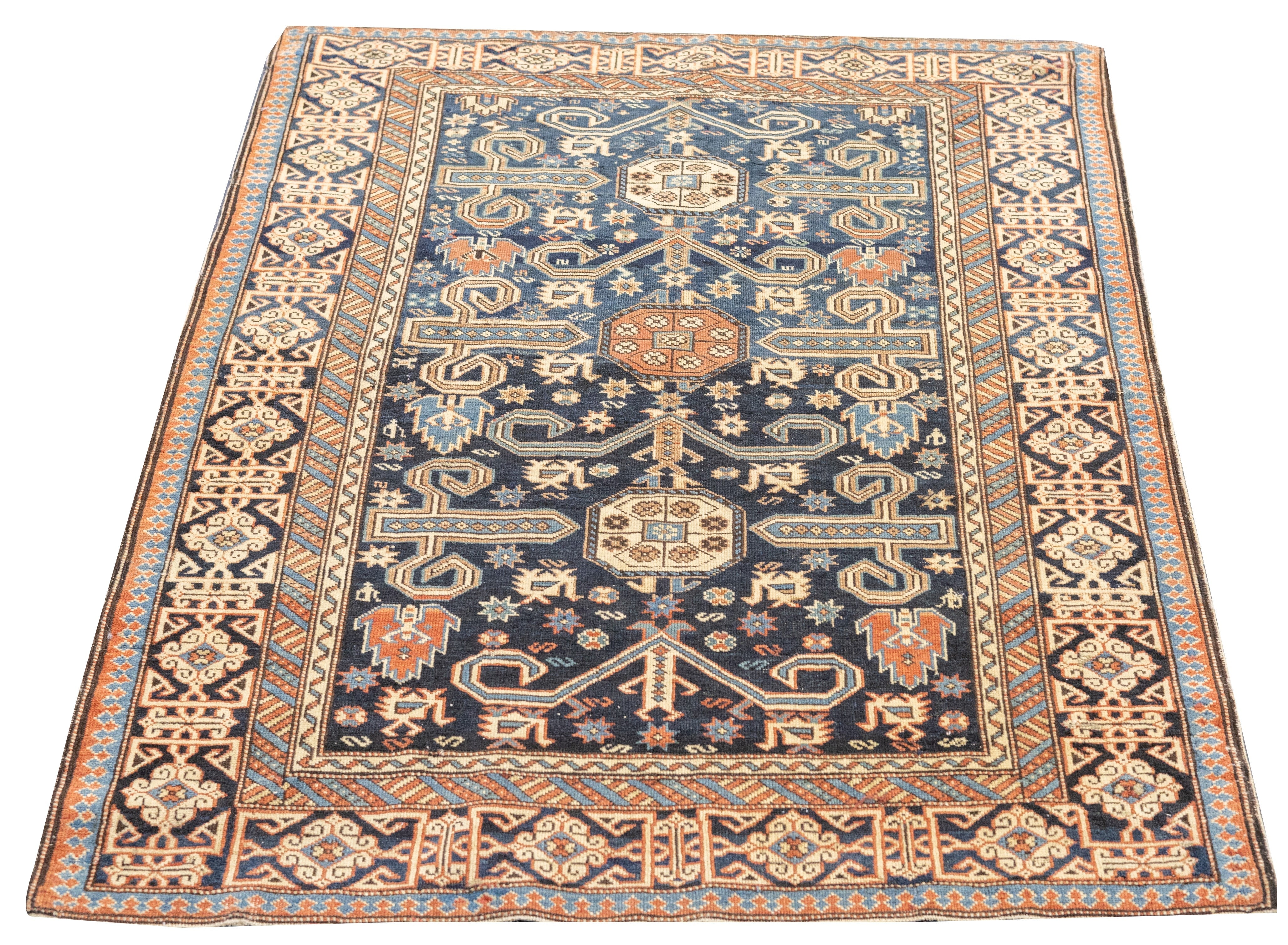 Antique Caucasian Perpedil Rug 3'1'' x 3'11''