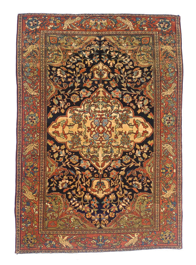 Antique Farahan Sarouk Rug 4' 6'' x 6' 6