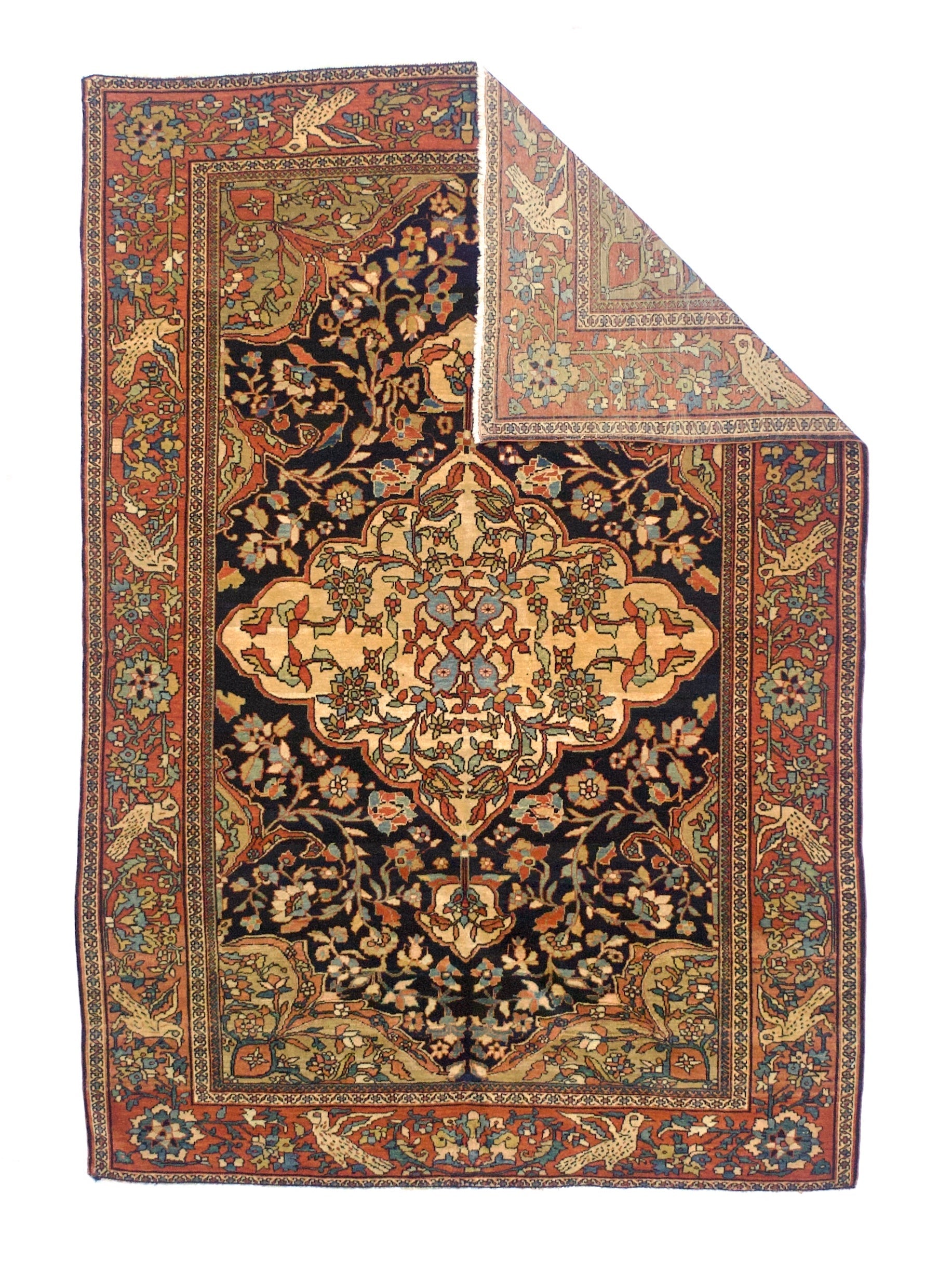 Antique Farahan Sarouk Rug 4' 6'' x 6' 6"