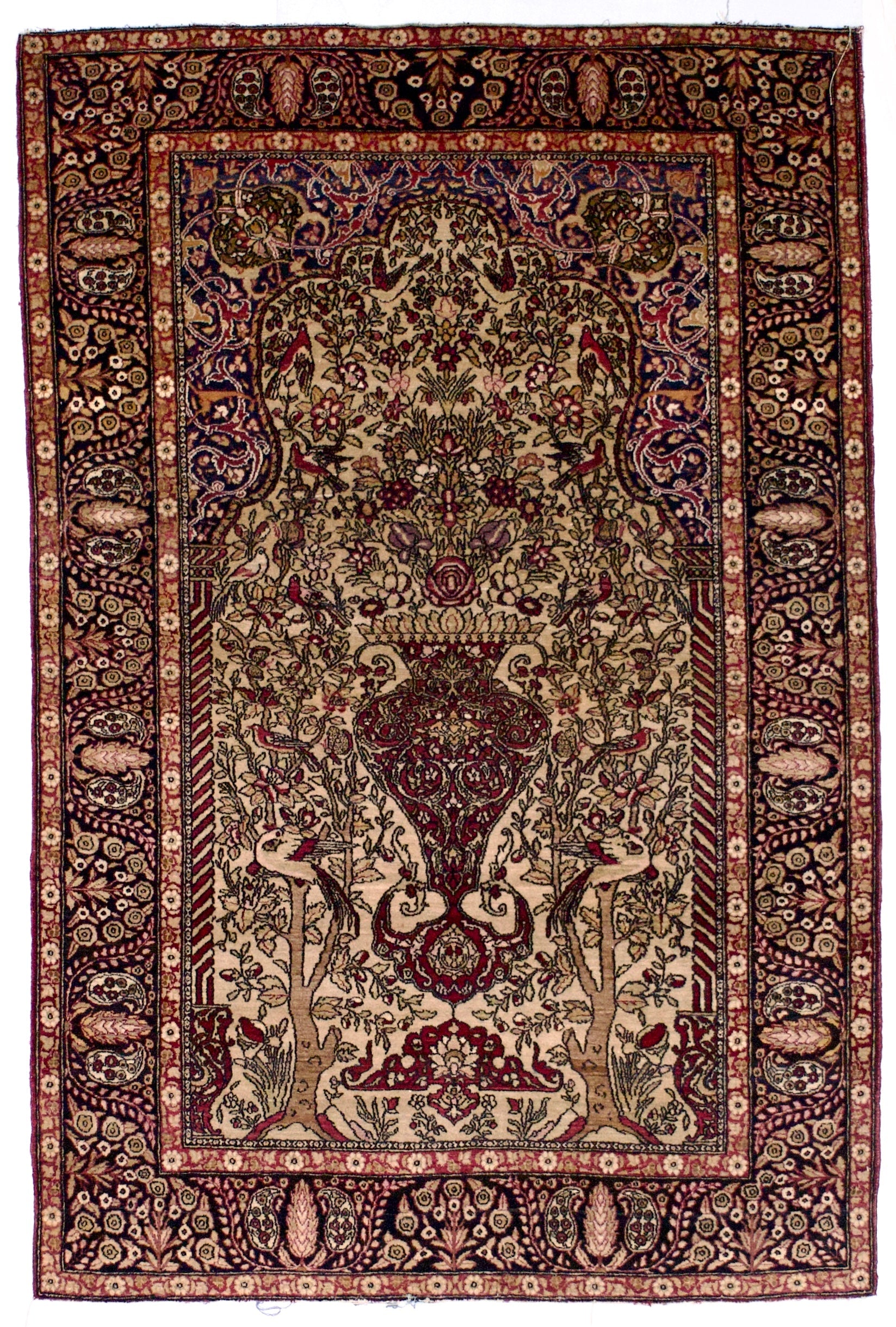 Antique  Tehran Rug 4' 8" x 7' 0"