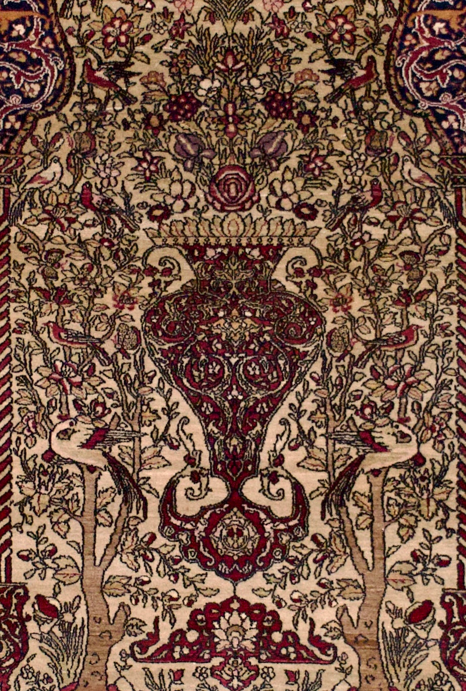 Antique  Tehran Rug 4' 8" x 7' 0"