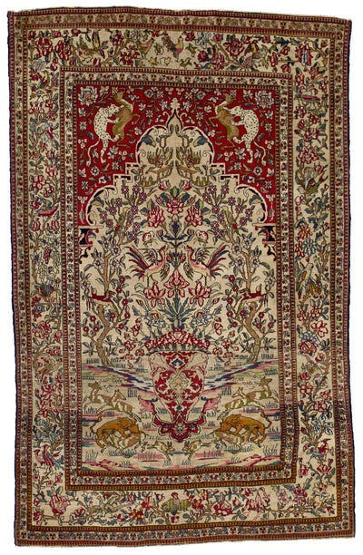 Antique Persian Tehran Rug 4' 6'' x 7' 3