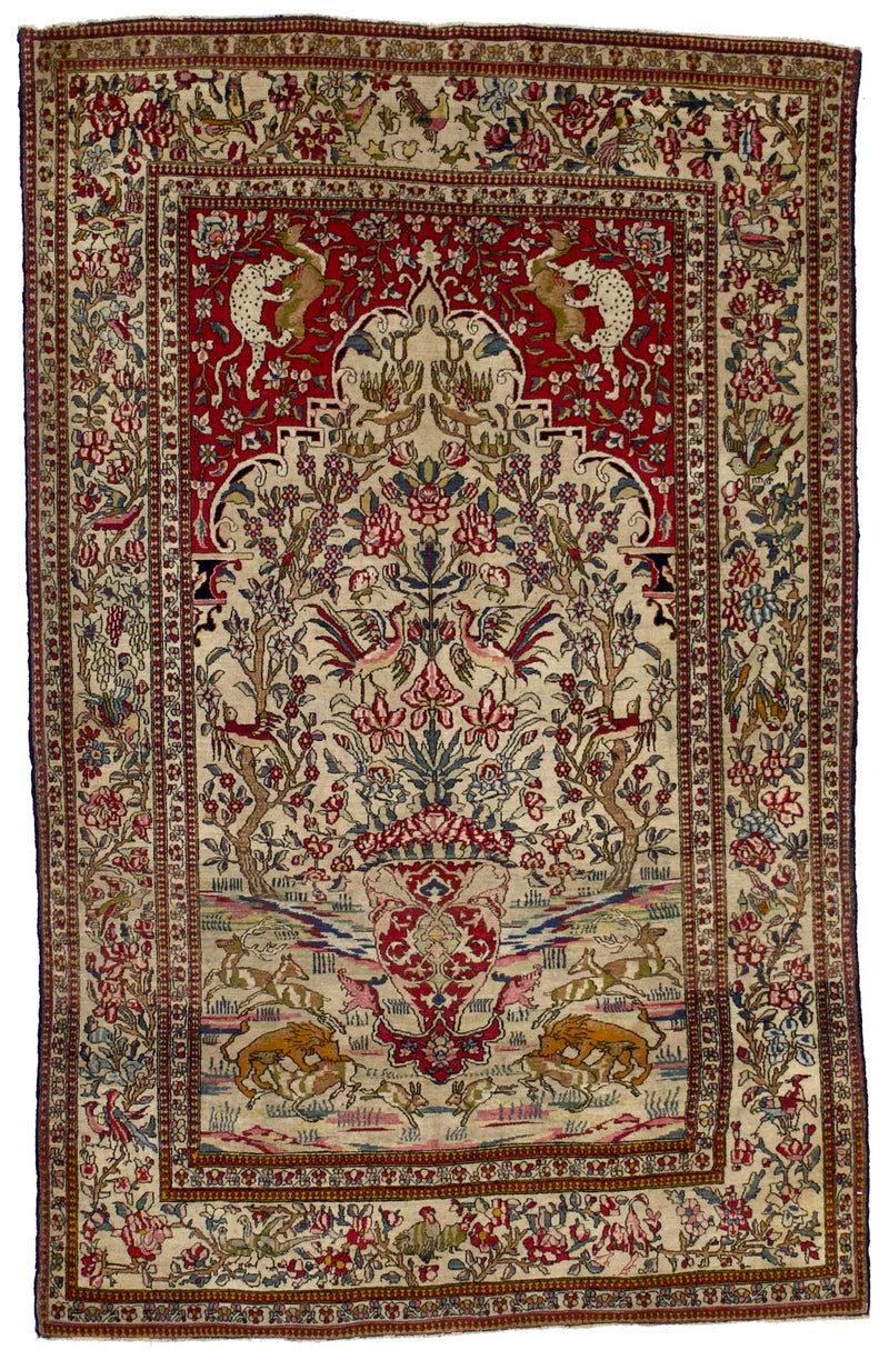 Antique Persian Tehran Rug 4' 6'' x 7' 3
