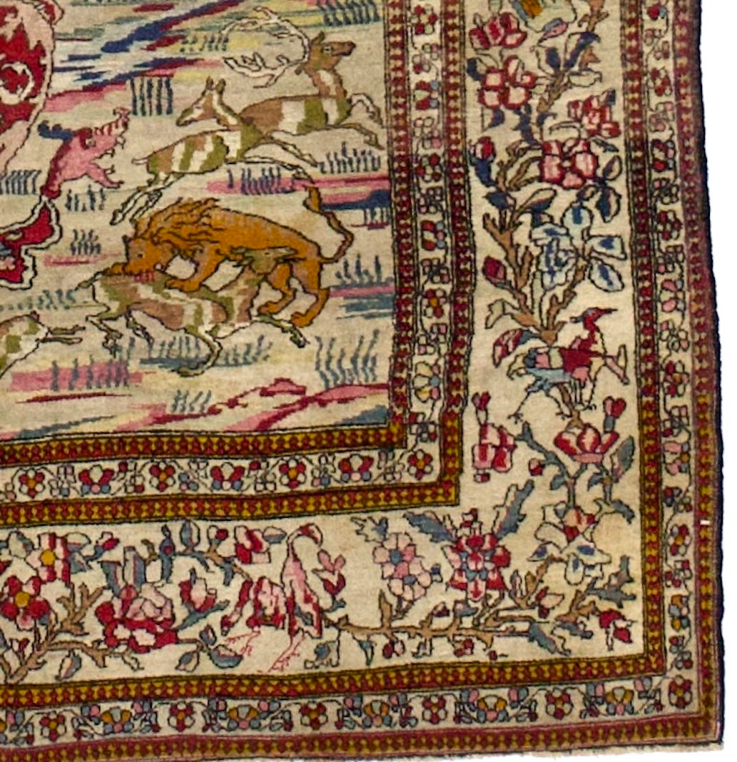 Antique Persian Tehran Rug 4' 6'' x 7' 3"