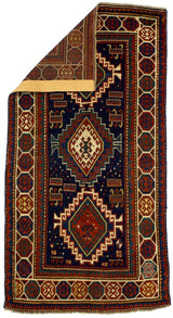 Antique Caucasian Kazak Rug 4' 2" x 7' 8''