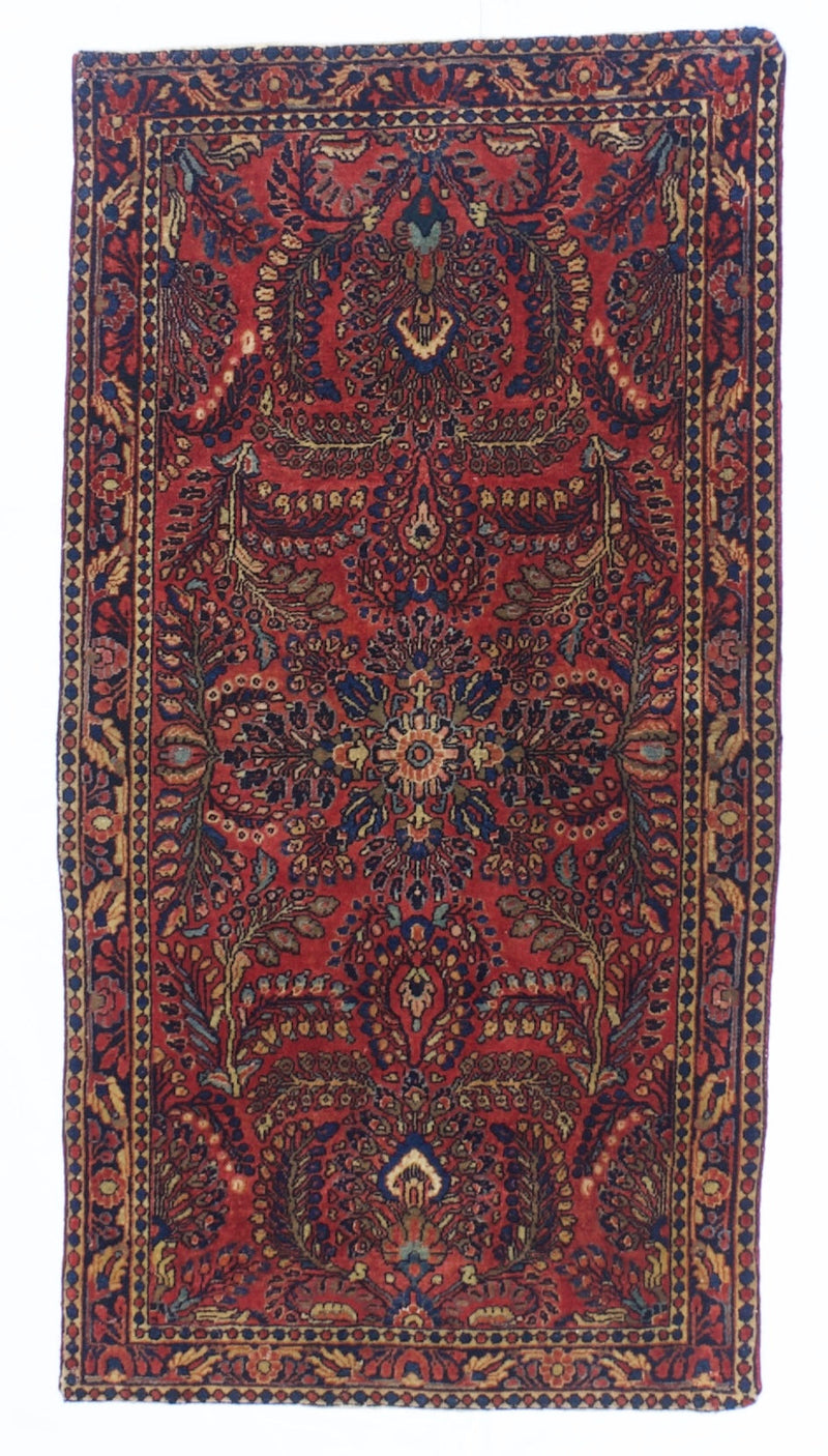 Antique  Mohajeran Sarouk Rug 2' 6