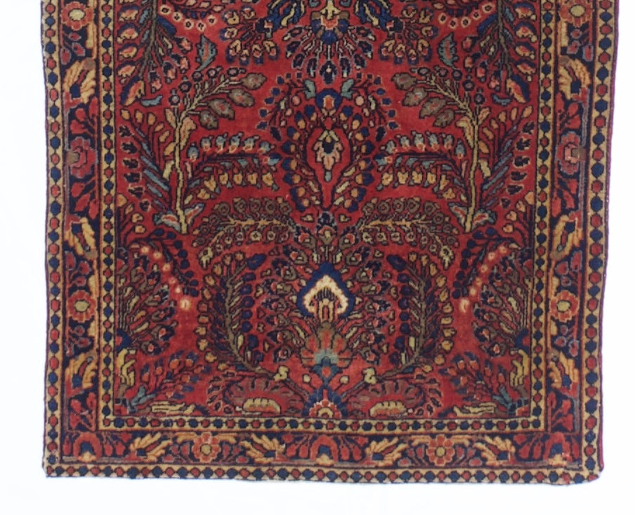 Antique  Mohajeran Sarouk Rug 2' 6" x 4' 9"