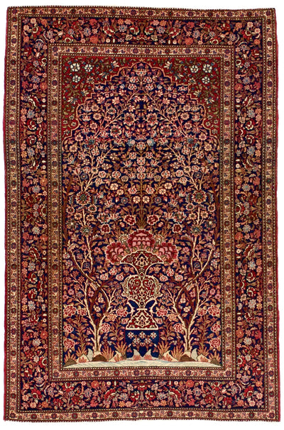 Antique  Isfahan One of Pair Rug 4'5